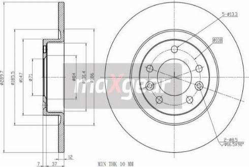 Maxgear 19-3220 - Тормозной диск autospares.lv