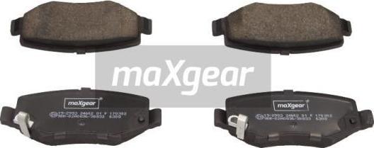 Maxgear 19-2993 - Тормозные колодки, дисковые, комплект autospares.lv