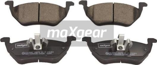 Maxgear 19-2997 - Тормозные колодки, дисковые, комплект autospares.lv