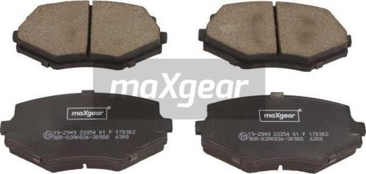 Maxgear 19-2949 - Тормозные колодки, дисковые, комплект autospares.lv