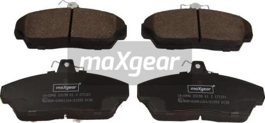 Maxgear 19-2940 - Тормозные колодки, дисковые, комплект autospares.lv