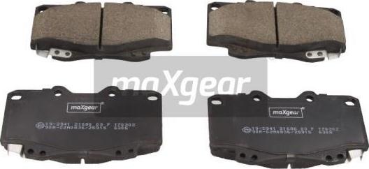 Maxgear 19-2941 - Тормозные колодки, дисковые, комплект autospares.lv