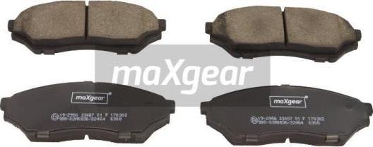 Maxgear 19-2956 - Тормозные колодки, дисковые, комплект autospares.lv
