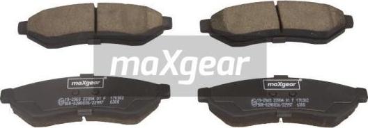 Maxgear 19-2969 - Тормозные колодки, дисковые, комплект autospares.lv
