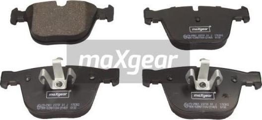 Maxgear 19-2961 - Тормозные колодки, дисковые, комплект autospares.lv