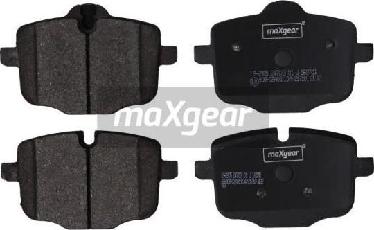 Maxgear 19-2905 - Тормозные колодки, дисковые, комплект autospares.lv