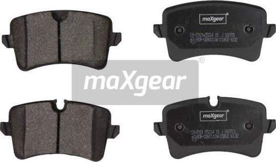 Maxgear 19-2919 - Тормозные колодки, дисковые, комплект autospares.lv