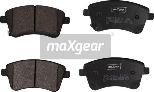 Maxgear 19-2915 - Тормозные колодки, дисковые, комплект autospares.lv