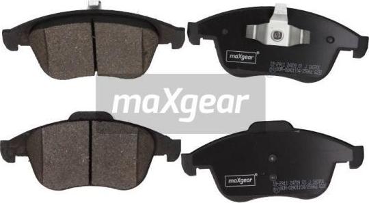 Maxgear 19-2911 - Тормозные колодки, дисковые, комплект autospares.lv