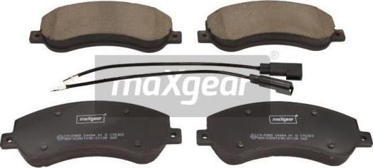 Maxgear 19-2989 - Тормозные колодки, дисковые, комплект autospares.lv