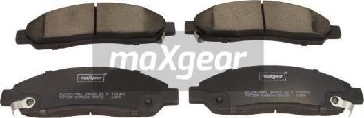 Maxgear 19-2981 - Тормозные колодки, дисковые, комплект autospares.lv