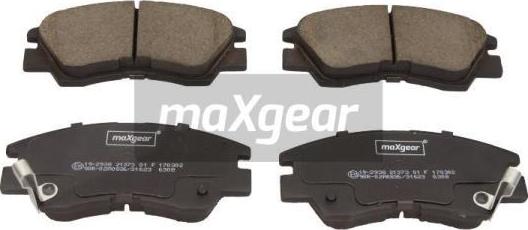 Maxgear 19-2938 - Тормозные колодки, дисковые, комплект autospares.lv