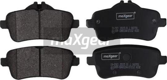 Maxgear 19-2921 - Тормозные колодки, дисковые, комплект autospares.lv