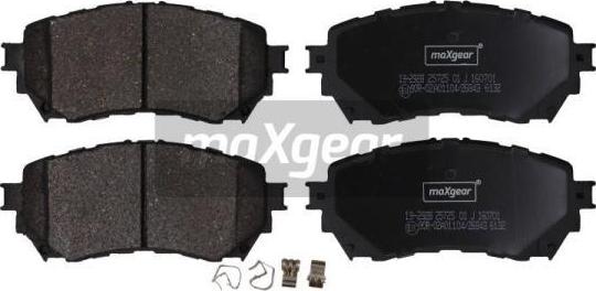 Maxgear 19-2928 - Тормозные колодки, дисковые, комплект autospares.lv