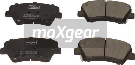 Maxgear 19-2927 - Тормозные колодки, дисковые, комплект autospares.lv