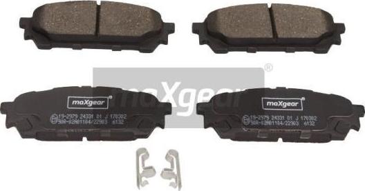 Maxgear 19-2979 - Тормозные колодки, дисковые, комплект autospares.lv