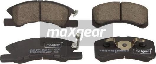 Maxgear 19-2978 - Тормозные колодки, дисковые, комплект autospares.lv