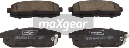 Maxgear 19-2977 - Тормозные колодки, дисковые, комплект autospares.lv