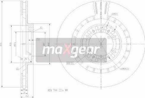 Maxgear 19-2446 - Тормозной диск autospares.lv