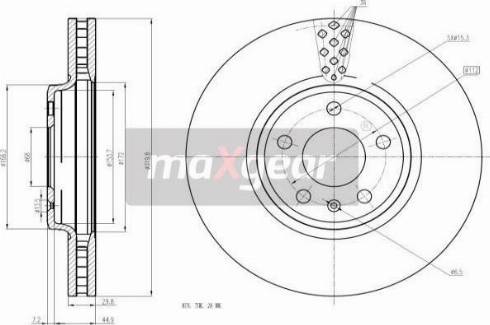 Maxgear 19-2447 - Тормозной диск autospares.lv