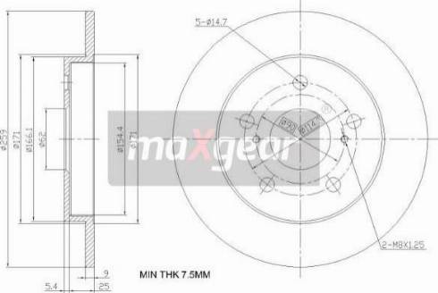 Maxgear 19-2467 - Тормозной диск autospares.lv