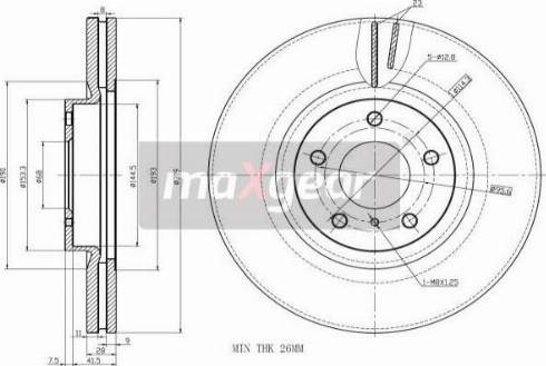 Maxgear 19-2407 - Тормозной диск autospares.lv