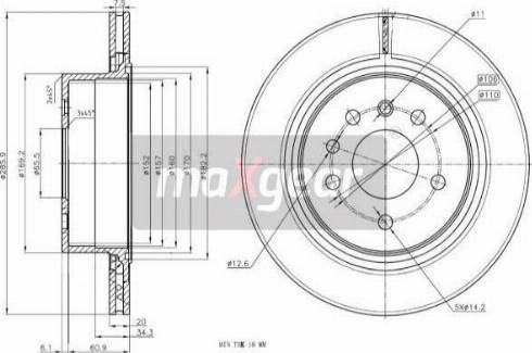 Maxgear 19-2472 - Тормозной диск autospares.lv