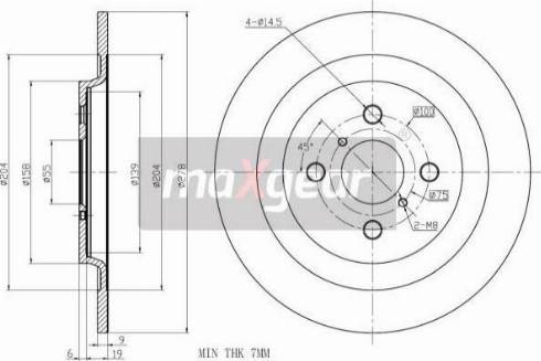 Maxgear 19-2477MAX - Тормозной диск autospares.lv