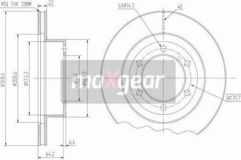 Maxgear 19-2549 - Тормозной диск autospares.lv