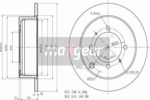 Maxgear 19-2557 - Тормозной диск autospares.lv