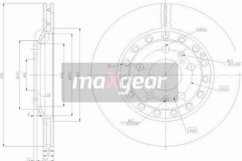 Maxgear 19-2512 - Тормозной диск autospares.lv