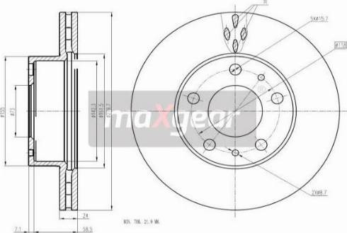 Maxgear 19-2001MAX - Тормозной диск autospares.lv