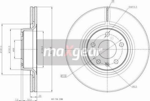 Maxgear 19-2021MAX - Тормозной диск autospares.lv