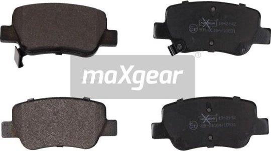 Maxgear 19-2142 - Тормозные колодки, дисковые, комплект autospares.lv