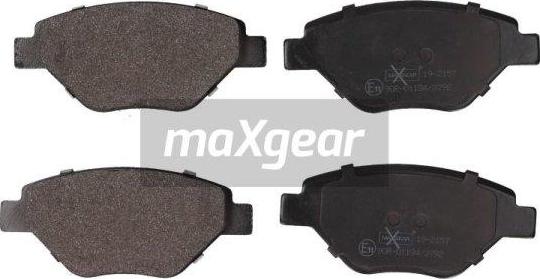 Maxgear 19-2157 - Тормозные колодки, дисковые, комплект autospares.lv