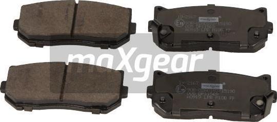 Maxgear 19-2167 - Тормозные колодки, дисковые, комплект autospares.lv