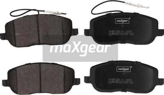 Maxgear 19-2892 - Тормозные колодки, дисковые, комплект autospares.lv
