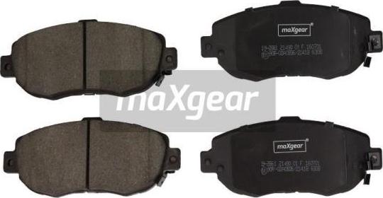 Maxgear 19-2861 - Тормозные колодки, дисковые, комплект autospares.lv