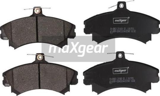 Maxgear 19-2863 - Тормозные колодки, дисковые, комплект autospares.lv