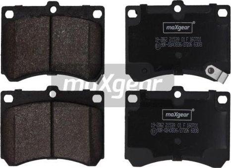 Maxgear 19-2862 - Тормозные колодки, дисковые, комплект autospares.lv