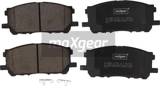 Maxgear 19-2880 - Тормозные колодки, дисковые, комплект autospares.lv