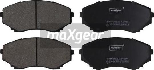 Maxgear 19-2877 - Тормозные колодки, дисковые, комплект autospares.lv