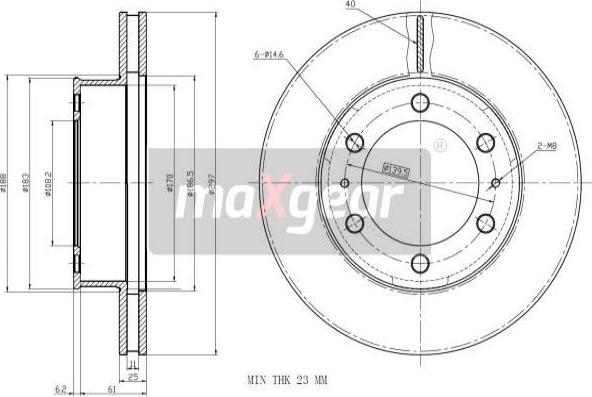 Maxgear 19-2350 - Тормозной диск autospares.lv