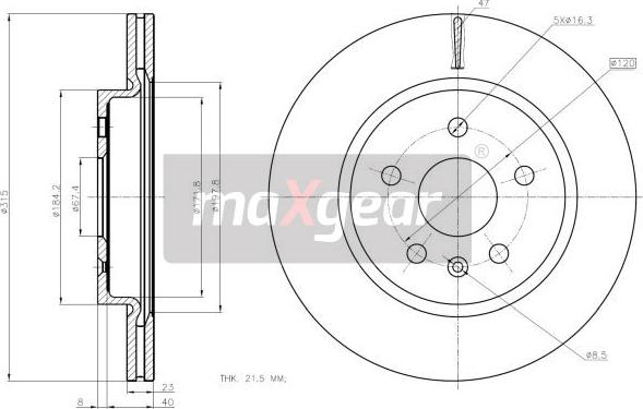 Maxgear 19-2368MAX - Тормозной диск autospares.lv