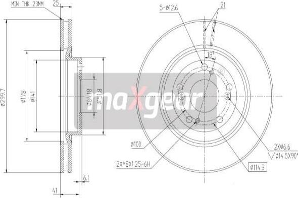 Maxgear 19-2301 - Тормозной диск autospares.lv