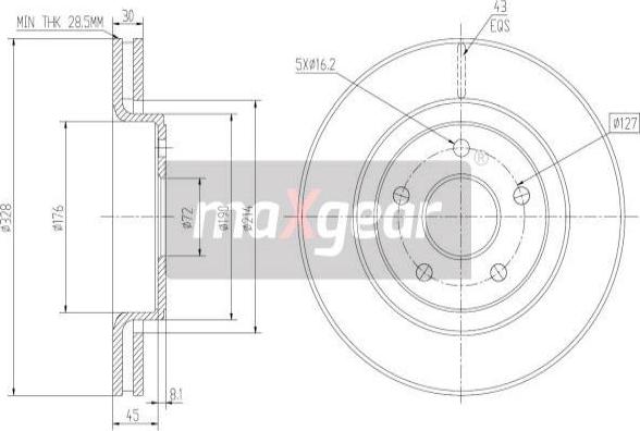 Maxgear 19-2323 - Тормозной диск autospares.lv