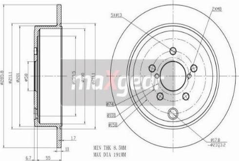 Maxgear 19-2271 - Тормозной диск autospares.lv