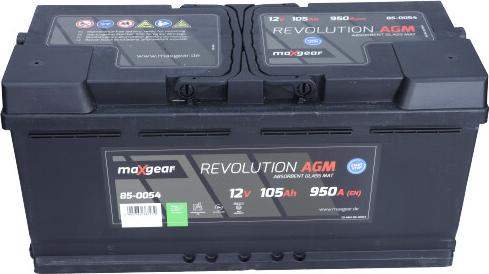 Maxgear 85-0054 - Стартерная аккумуляторная батарея, АКБ autospares.lv
