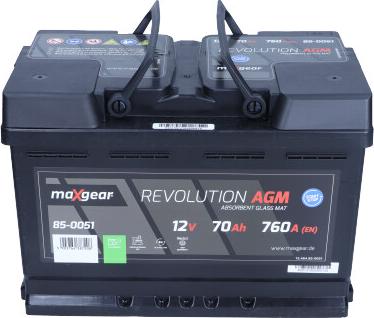 Maxgear 85-0051 - Стартерная аккумуляторная батарея, АКБ autospares.lv