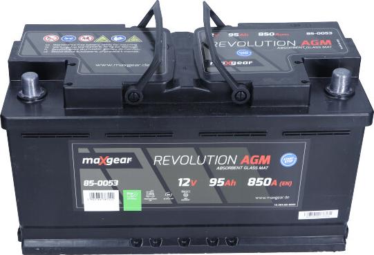 Maxgear 85-0053 - Стартерная аккумуляторная батарея, АКБ autospares.lv